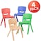Flash Furniture Plastic School Chair-13.25"H Seat, Assorted, PK4 4-YU-YCX4-004-MULTI-GG - alternate 8